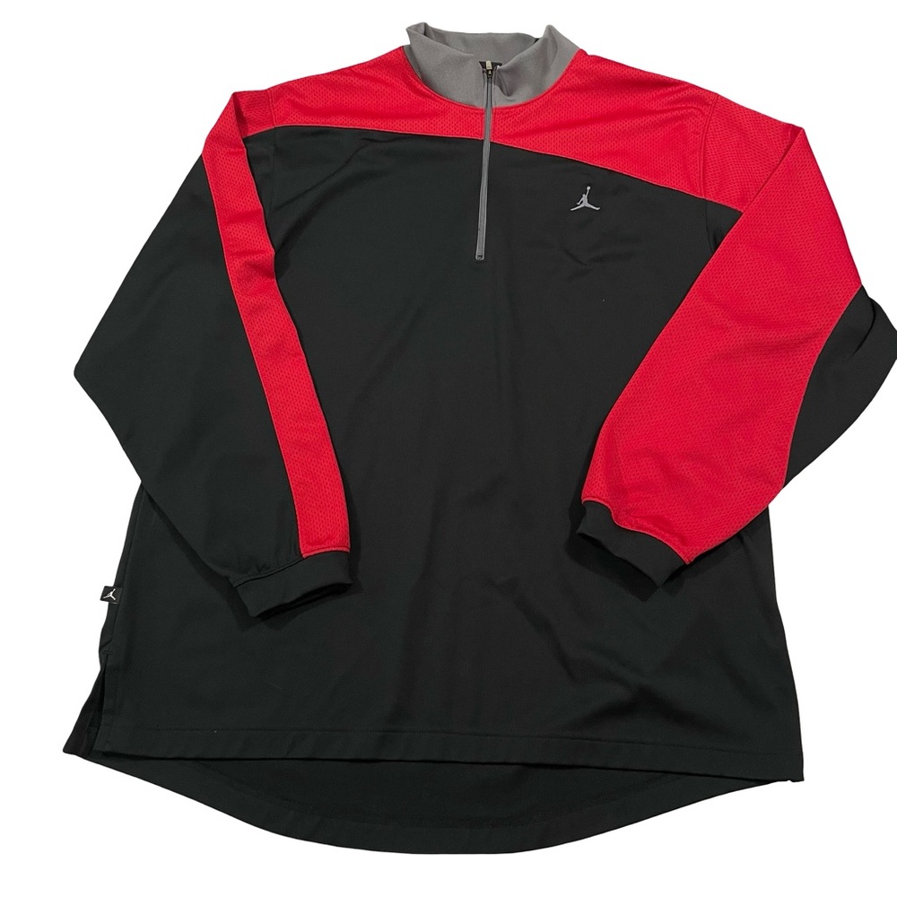 2005 Nike Jordan Brand Size XXL Black & Red Warm-Up Shirt (Retail $60+)